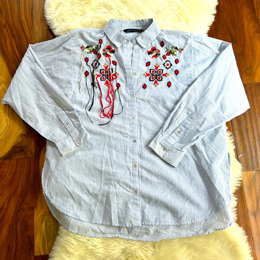 Zara oversized cotton shirt